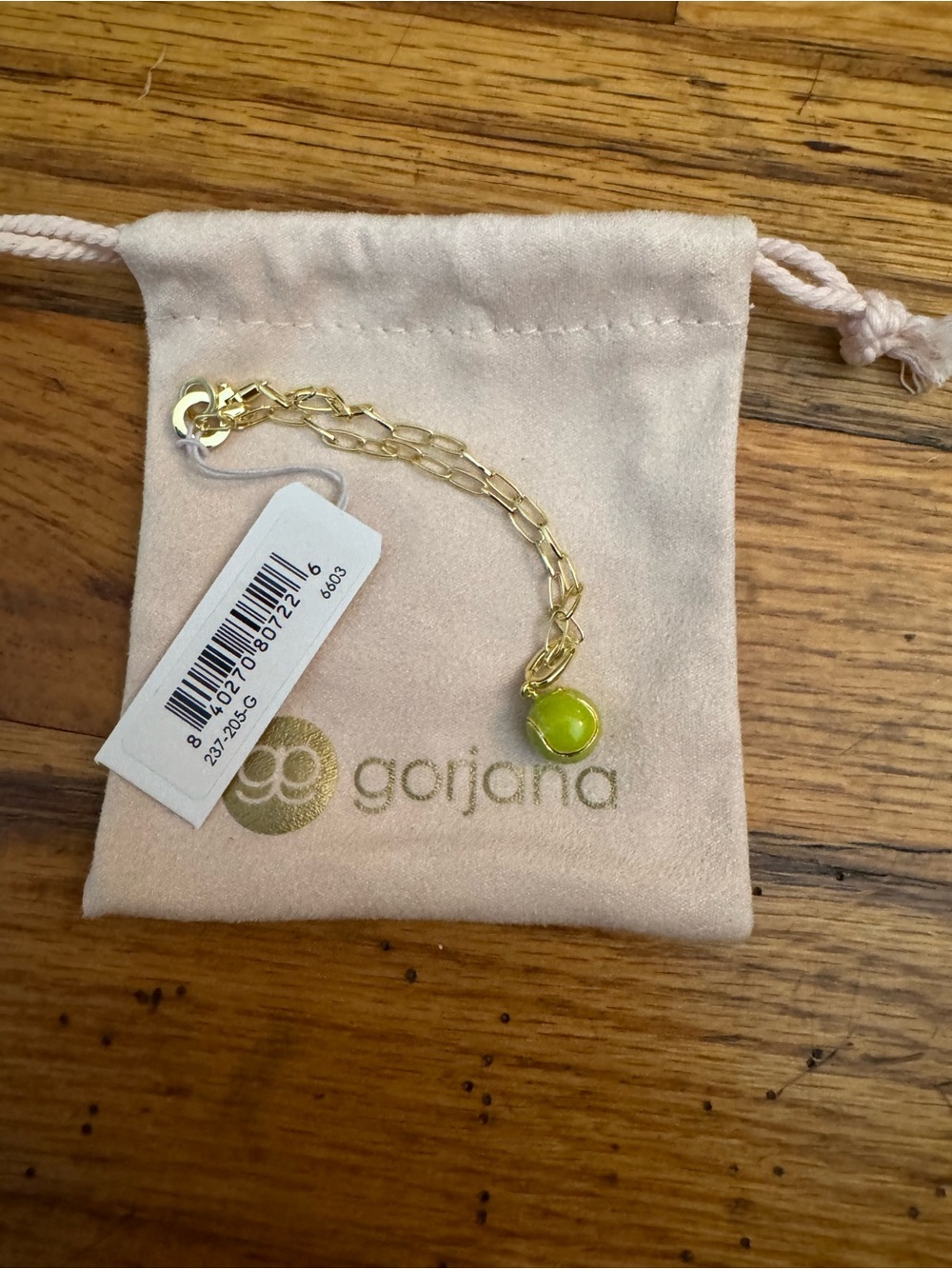 Gorjana Gold Chain Bracelet with Tennis Ball Charm